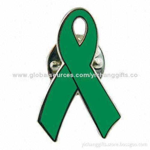 Ribbon Pin Badge with Soft Enamel Color, OEM Orders are Welcome